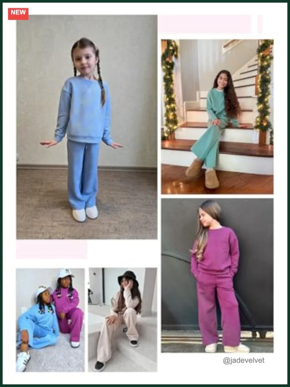 Girls 2-Piece Cable Knit Set Long Sleeve Wide Leg Pants Outfit